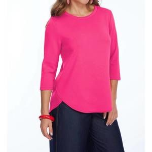 NEW LIOR zofi top - 3/4 ponte knit pullover in punch